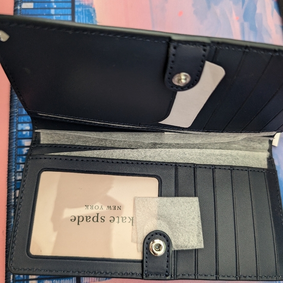 Kate Spade cameron lemon zest large slim bifold wallet - Picture 2 of 4